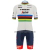 Set Fietsshirt + Korte Koersbroek 2022 Trek-Segafredo Wereld Kampioenschap Veelkleurig Wit